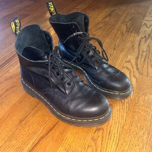 Dr. Martens Black Leather Lace Up Boots